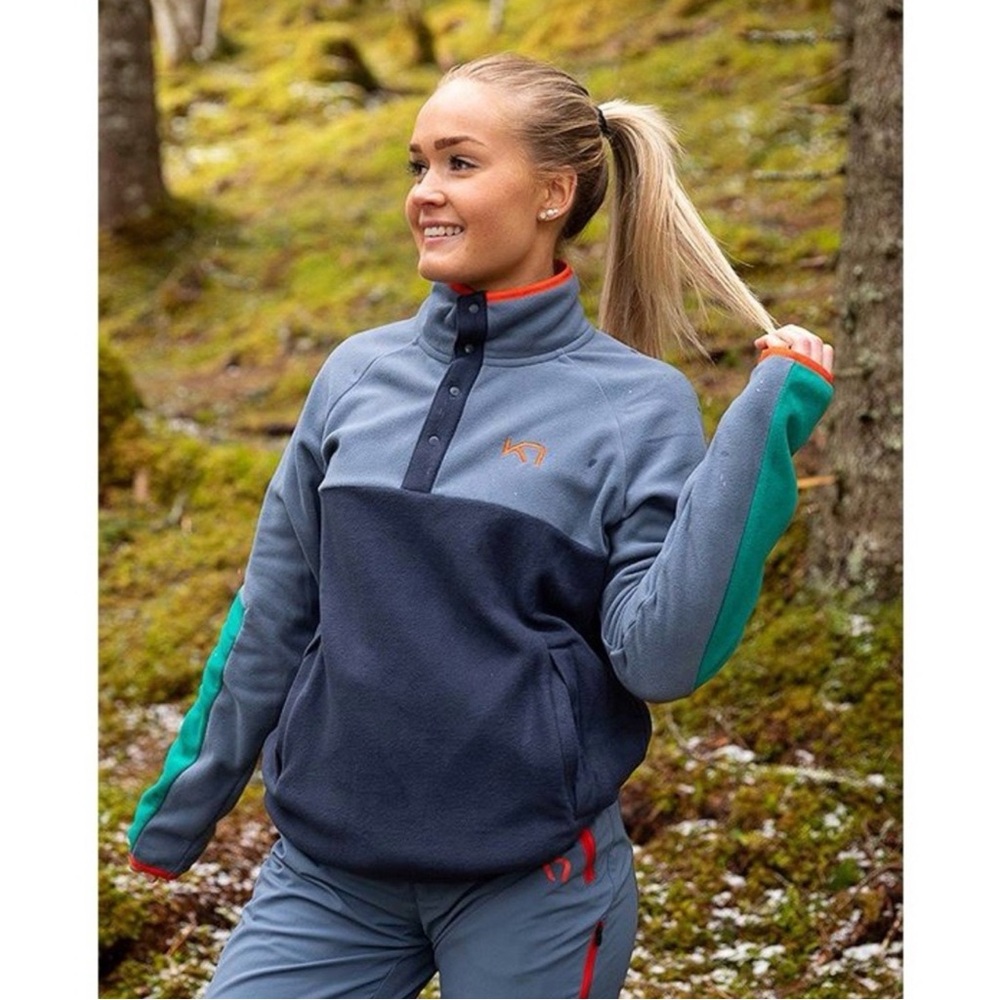 Kari Traa Women Ane Midlayer Fleece Quarter Snap
Button Pullover Sweater S Ski